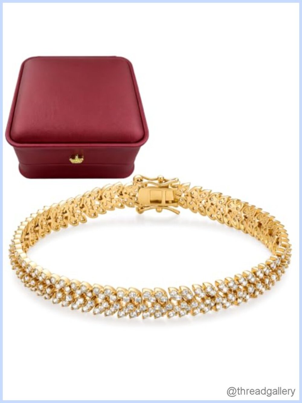 14K Gold Plated Tennis Bracelet Cubic Zirconia Wedding Jewelry Gift